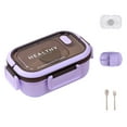thumbnail image 4 of Luckky Bento Box Adult Lunch Box, Bento Lunch Box for Adults, Stackable Bento Lunch Containers for Adults, Leak-Proof 1200ML/40OZ Large Capacity Adult Bento Box, Purple, 4 of 6