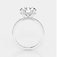 thumbnail image 2 of Vivid Jewel Brilliant 2.3 Ct Round Cut Moissanite Ring - 14k White Gold Plated Ring - Engagement Wedding Hidden Halo with Moissanite Ring - 9th Year Anniversary Gifts for Women's, 2 of 2