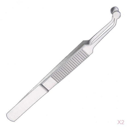 

2x tweezers for eyelid massage Eyelid massage tweezers stainless steel 11cm