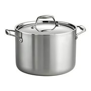 Tramontina 80116/041DS Gourmet 18/10 Stainless Steel Induction-Ready Tri-Ply Clad Covered Stock Pot, 8-Quart, NSF-Certified, Made in Brazil