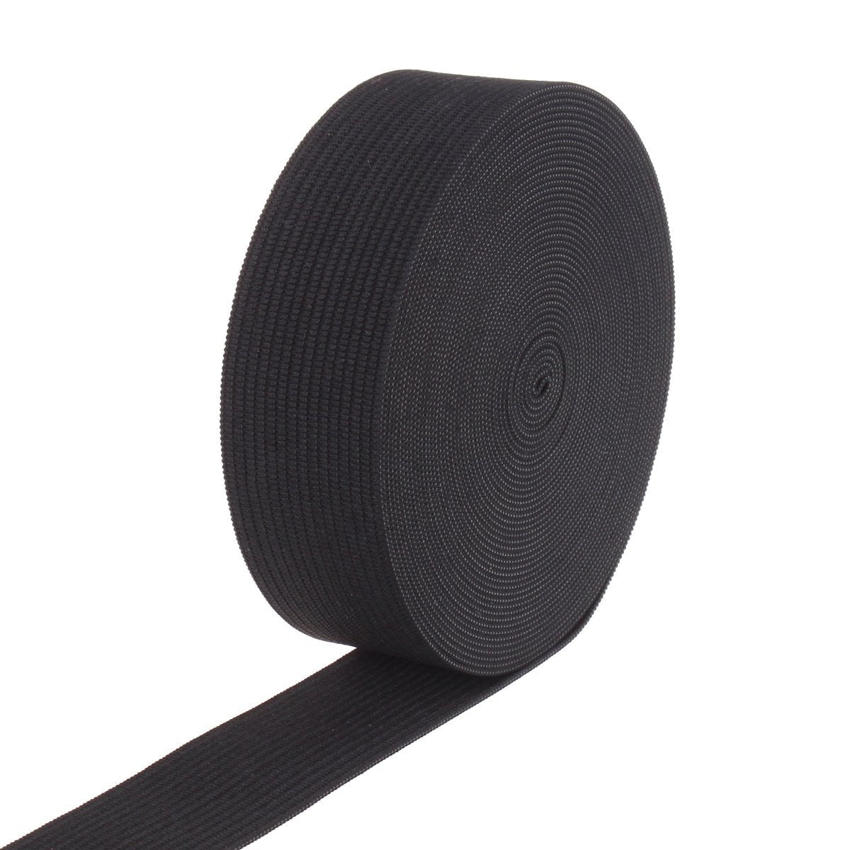 MYUREN 1-1/5 Inch by 10 Yard Black Heavy Stretch High Elasticity Elastic Spool Knit Elastic Bands for Sewing