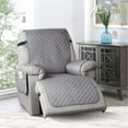 thumbnail image 2 of Non-Slip Recliner Chair Cover Sofa Slipcover, Pet Cover for Small Recliner Chair with Elastic Straps, Washable Reclining Chair Cover Recliner Furniture Protector (23'' Small, Light Gray), 2 of 6