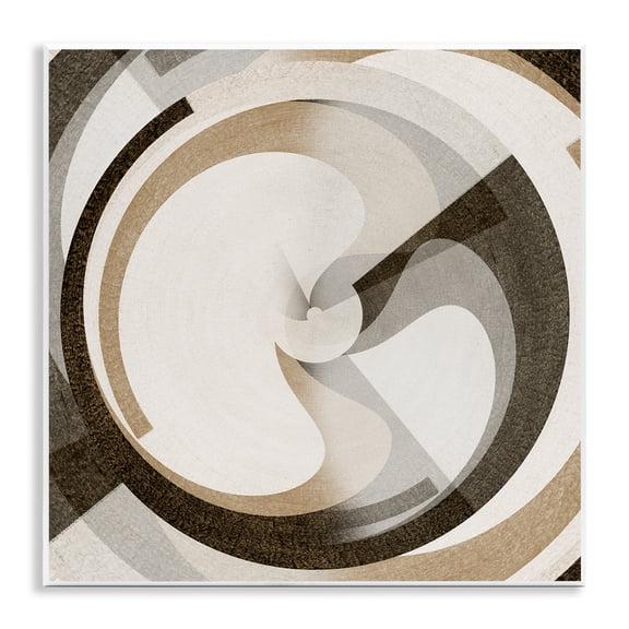 Stupell Industries Mid-Century Neutral Tones Vortex Wall Plaque Art, 12 x 12, by Noah Bay
