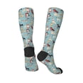 thumbnail image 4 of Daiia Sports Socks Animal Dog Printed Novelty Crew Socks for Men Women Knee High Socks Cotton Socks Soft & Breathable Support Unisex Socks, 4 of 9