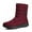 #3-1840-Claret, variant on FAMITION Women's Winter Snow Boots Waterproof Mid Calf Non Slip Faux Fur Lined Flat Ankle Snow Boot Red Sneakers