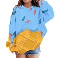 thumbnail image 6 of Qingpeng Boys Girls Fun Dessert Print Hoodie Long Sleeve Pullover Sweatshirt Casual Top for Fall Winter, 6 of 7