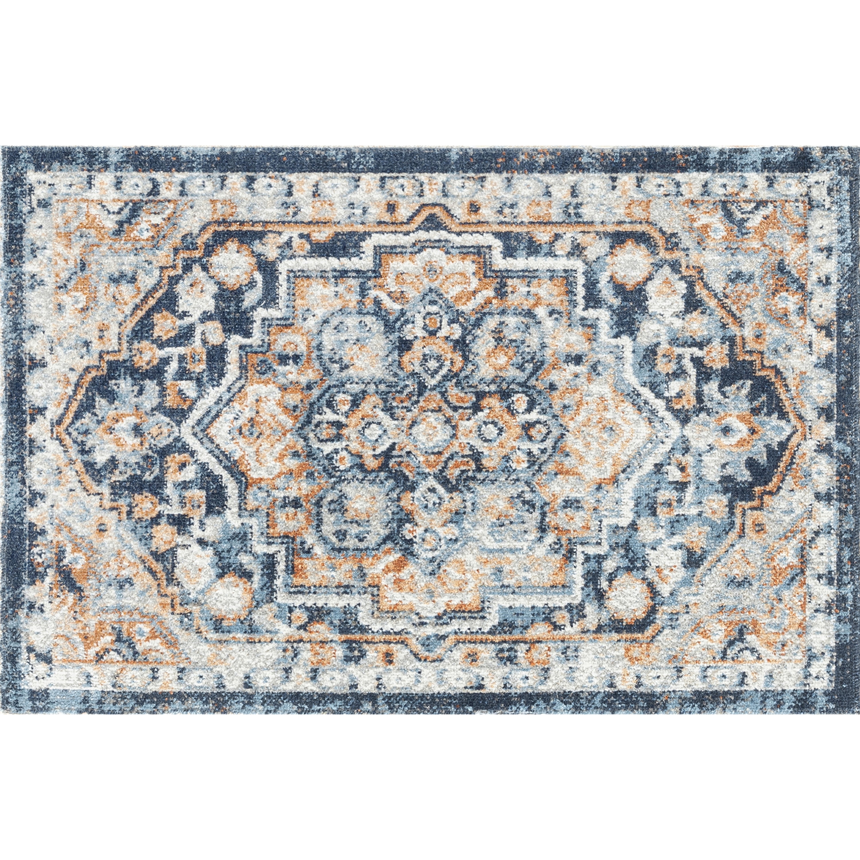 Traditional 2x3 Area Rug (2' x 3') Oriental Rust, Rust Indoor Scatter Easy to Clean