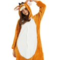 thumbnail image 5 of Pijama de una pieza con dibujos de animales de tiburón, gato y ratón para hombre y mujer, bonito conjunto de franela gruesa de invierno de Anime para pareja, 5 of 5