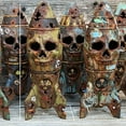 thumbnail image 3 of Small Nuclear Warhead Decor with Graffiti and Nuclear Logos Resin Skeleton Bomb Decoration Halloween Props, 3 of 10