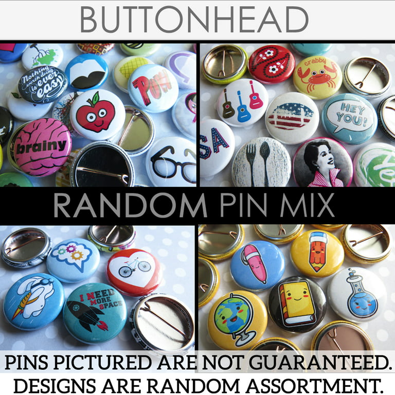 3-pk Novelty 1.5 Diameter Buttons/Pins, - Space Mission Theme - for for Kids, Backpacks, Book Bags