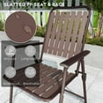 thumbnail image 3 of TQKVIPI 3-Piece Patio Bistro Set, Outdoor Folding Bistro Table and Chairs Set of 2 Patio Dining Furniture Set No Assembly Furniture Anti Rust Outdoor Indoor for Bistro Balcony Porch Yard Garden Brown, 3 of 10