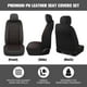 thumbnail image 5 of Fundas para asientos de coche CAROMOP, piel sintética, 2 partes delanteras, negras y rojas, 5 of 8