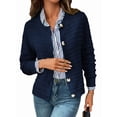thumbnail image 3 of Women'S Knit Cardigan Sweaters Casual Long Sleeve Open Front Button Down Trendy Jackets Outerwear Navy Blue M, 3 of 9