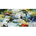 thumbnail image 2 of Design Fabrikken 18x11 Black Ornate Wood Framed with Double Matting Museum Art Print Titled - Horse, 2 of 4