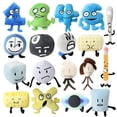 thumbnail image 2 of New Arrival Battle For Dream Island Plush Toy BFDI One Two Four X Stuffed Animal Soft Doll Clock Button Waffle Ball Fan Kid Gift, 2 of 5