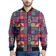 thumbnail image 5 of Chaqueta con estampado 3D de mandala bohemio para hombre, sudadera con estampado floral de primavera y otoño, abrigos de manga larga con cremallera y estilo aviador, 5 of 5