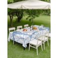 thumbnail image 4 of Outdoor Tablecloth with Umbrella Hole for Patio/Picnic/Party/Camping, Navy Blue Conch Waterproof Table Cloth Rectangle Table Cover Washable, Coastal Summer Ocean Nautical (60"x 120"), 4 of 9