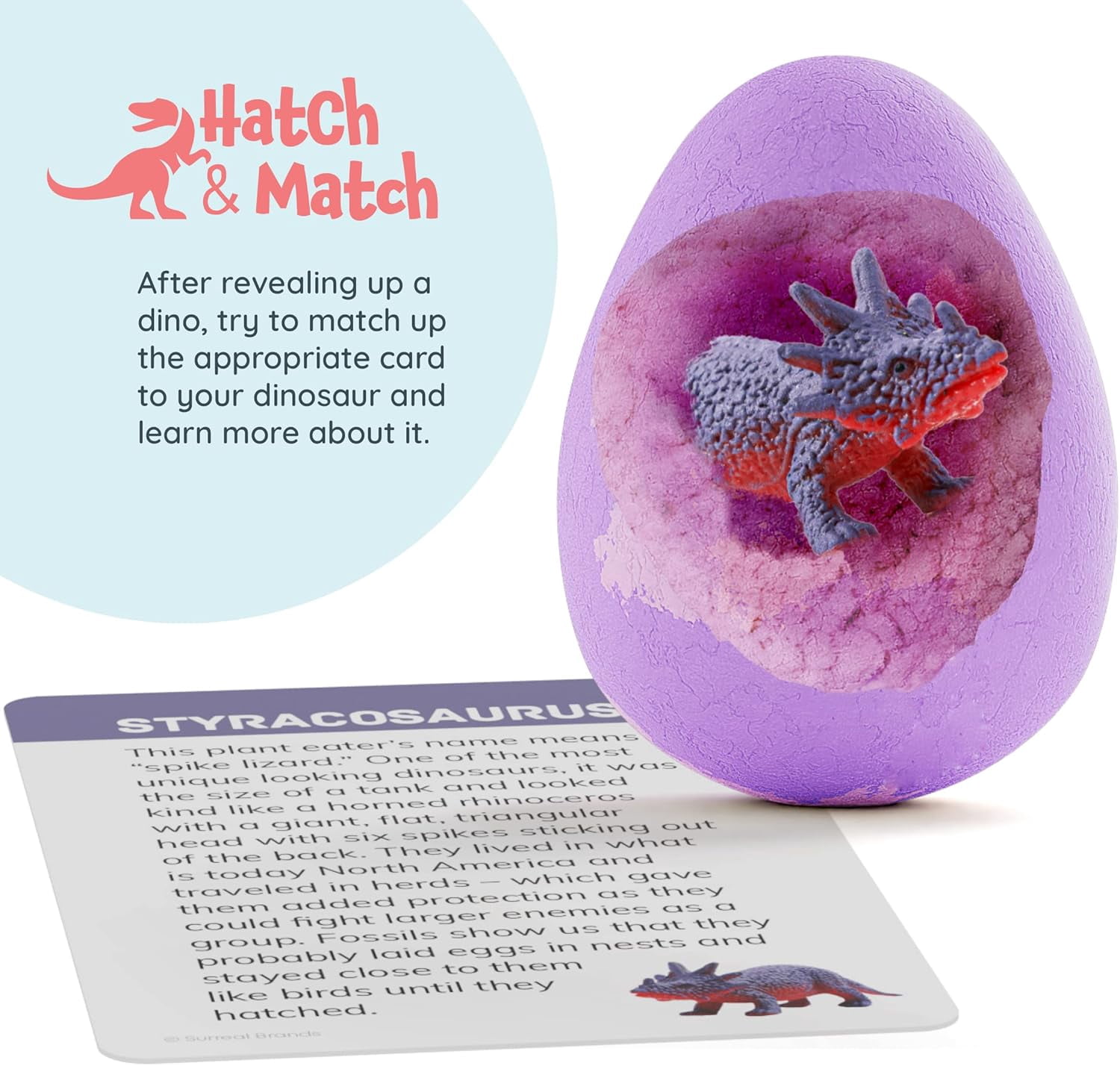 Dino Egg Bath Bombs for Kids, Easter Basket Stuffers, Bath Bomb with Surprise Inside, Dinosaur Toys for Boys and Girls Ages 6-8 Years Old