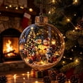 thumbnail image 6 of Light Up Christmas Ball Ornament,3.15in LED Clear Hanging Bauble with Miniature Scene,Holiday Tree Party Home Decor Gift, 6 of 6