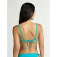 thumbnail image 4 of Time and Tru Women's and Women’s Plus Ottoman Rib Triangle Bikini Top, Sizes XS- 2X, 4 of 6