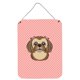 thumbnail image 1 of "Caroline's Treasures Checkerboard Pink Chocolate Brown Shih Tzu impresiones para colgar en la pared o en la puerta, 16" x 12 " Caroline's Treasures BB1249DS1216, 1 of 1