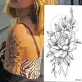 thumbnail image 4 of 6 Piezas / Lote 3D Realista Flor Grande Tatuajes Temporales para Mujeres Arte Corporal Brazo Geométrico Tatuaje Pegatinas Adultos Falso Impermeable Tatoo Piernas Boceto Sexy Chica Melocotón Lirio Jormftte CPB-US-HPP125-1, 4 of 6