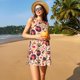 thumbnail image 3 of Fotbe gold Skull Guitar record Vestido de Verano sin Mangas para Mujer – Vestido Midi Línea A, Estilo Camiseta Floral, Vestido Playero Casual y Fluido, 3 of 7
