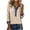 04# Khaki, variant on Women's Knit Sweater with Denim Collar Slim Fit Stretchy Ribbed Button-Up Pullover Casual Long Sleeve Winter Tunic Top S-3XL