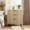 ‎Natural Oak, variant on Oak Fluted 3 Drawers Dresser, Wide Wood Chest of Drawers, Modern Storage Dresser Chest of Drawers Organizer with Metal Legs and Anti-Tipping Device for Bedroom Living Room