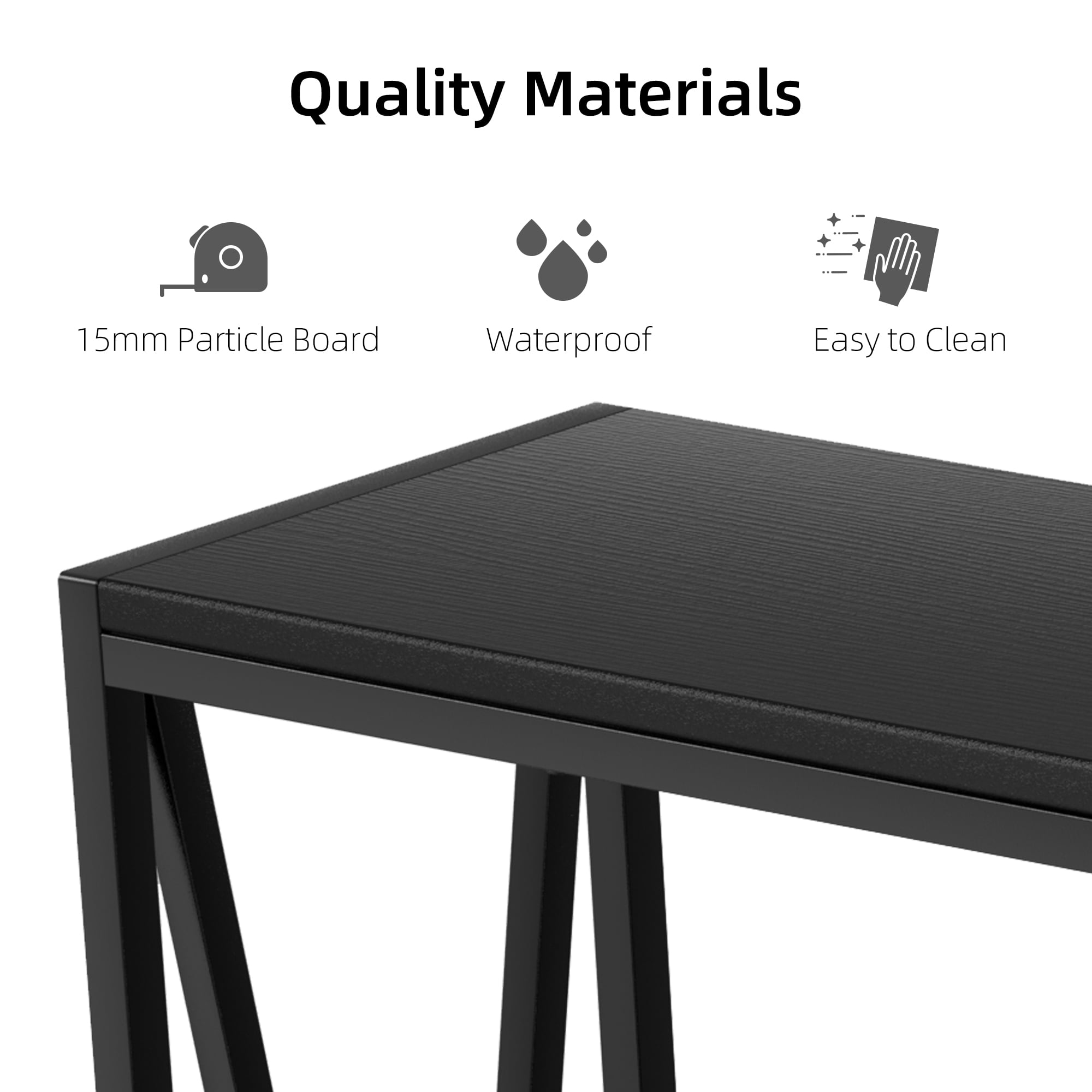 43 Inch Console Table, 2-Tier Narrow Console Sofa Side Table for Entryway Hallway Living Room, Premium Entryway Furniture for Hallway, Living Room, Foyer, Corridor, Office, in Black, Retro & Gray