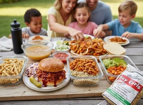 BUTLER FOODS Soy Curls, 8 oz All-Natural, Non-GMO, Vegan Meat Alternative, Plant-Based Protein for Cooking, Stir-Fries, Soups, and More