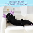 thumbnail image 4 of Almohada de peluche gigante de axolotl negra de Tezituor, 122 cm, 4 of 6
