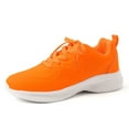 thumbnail image 1 of WEAIXIMIUNG Espadrilles Blanches Femmes Bout Grand Lacets Voyage Semelle Souple Chaussures Plates Confortables Extérieur Solide Course Mode Sport Respirantes, 1 of 7