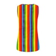 thumbnail image 5 of ZCFZJW Workout Tank Tops for Men Casual Tie Dye Colorful Striped Print Summer Sleeveless Vest Trendy Athletic Quick Dry Beach Hawaiian T-Shirts Multicolor#19 M, 5 of 5