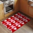 thumbnail image 2 of Sweet Red Love Heart Front Door Rugs 2x3 ft Pink Striped Abstract Stripes Modern Small Rug for Entryway Non Slip Washable Bathroom Door Mat Absorbent Floor Mat for Indoor Entrance, 2 of 9