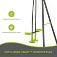 thumbnail image 5 of Toddler Swing Set for Outdoor&nbsp;- 3 Seat Heavy Duty Metal Frame, 440 lbs, Black Green, 5 of 8