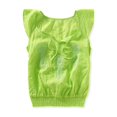 thumbnail image 1 of Aeropostale Blusa de punto campesina bordada brillante para mujer, verde, XS, 1 of 1