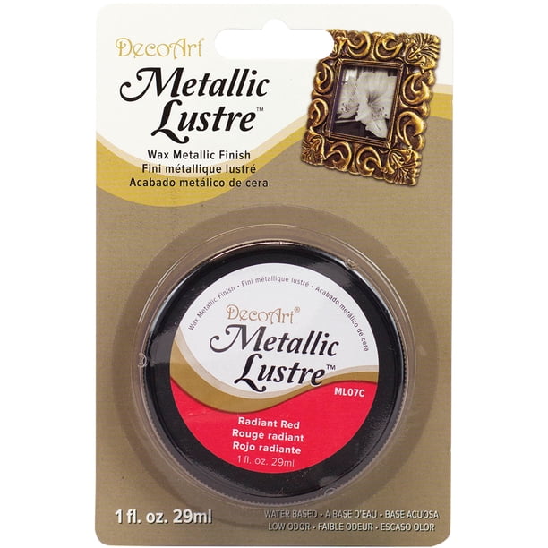 Deco Art Metallic Lustre Wax Finish, 1 Oz Jar, Lavish Green - Gilded Finish For Wood, Ceramics, Metal & More