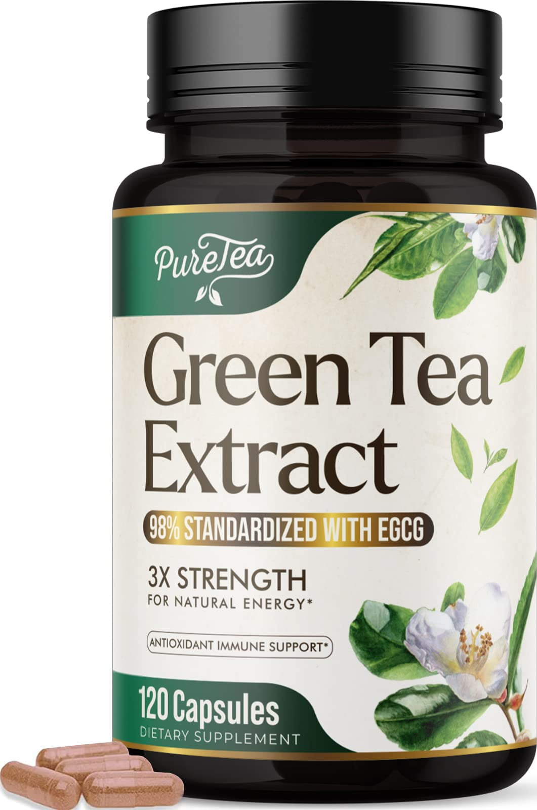 Green Tea Extract Capsules 98 Standardized EGCG 1000mg 3X Strength
