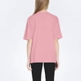 thumbnail image 5 of ZHISHIMINGJUN Women's Clothes Pink Rabbit With A Green Bow Stylish and Versatile Tops for Women Perfect for Office Beach 2026 Spring Fashion Regular Fit Polyester Shirts, 5 of 5
