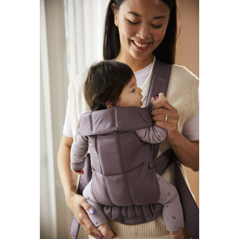 値下げ！【美品】BABY CARRIER MINI ダークパープル BabyBjorn Wearable Newborn Baby Carrier Mini, Ergonomic, Cotton