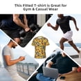 thumbnail image 6 of Bixox Men's Sunflowers Vintage Printed Short Sleeve Skinny Athletic T-Shirt, 6 of 6