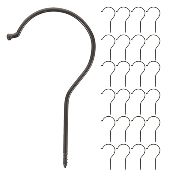 BESTYASH 50Pcs Metal Clothes Hanger Hooks Heavy Duty Screw in Hooks for Home and Retail