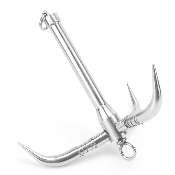 Foldable Grapnel Anchor Triple Grip 316 Stainless Steel Hardware