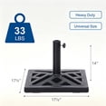 thumbnail image 4 of Abble 33 lbs. Square Umbrella Base, Lattice Design Outdoor Market Umbrella Stand in Black, 4 of 10