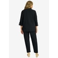 thumbnail image 3 of Jessica London Women's Plus Size Knit Crepe Winged Collar Set, 3 of 6