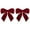 Wine, variant on 2pc Green Velvet Bows for Christmas Table Settings, Mini Holiday Napkin Accents for Place Cards, Dinnerware, Party Favors and Seasonal Entertaining, 1.38 x 1.38 in