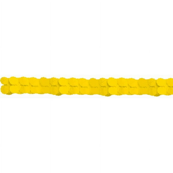 Amscan Yellow Paper Garland, 12' Wide, 1 Count