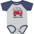 thumbnail image 3 of Inktastic It's My 1st Valentine's Day Fire Truck with Cute Dalmatian Boys or Girls Baby Bodysuit, 3 of 5