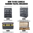 thumbnail image 2 of Caroeas XX-Large Portable Hanging Travel Shelves, Packing Cube Organizer, Luggage Organizer with Zippered Compartment, Carry on Closet Packing Bag Storage for Suitcase, Gray, 2 of 7